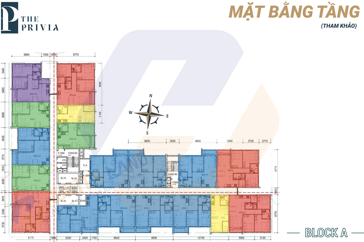 Mặt bằng Block A