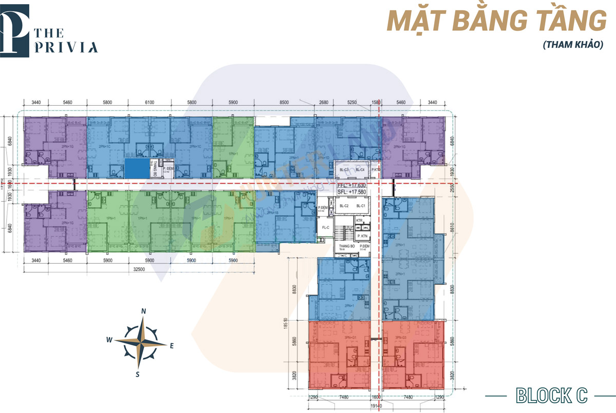 Mặt bằng Block C