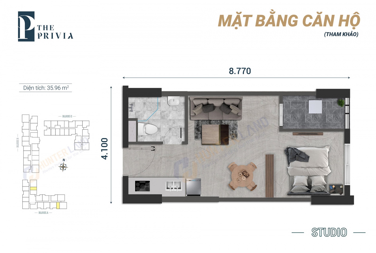 Thiết kế căn Studio