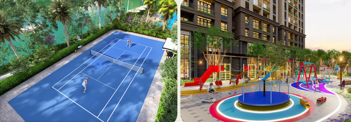 Sân tennis & Khu trẻ em