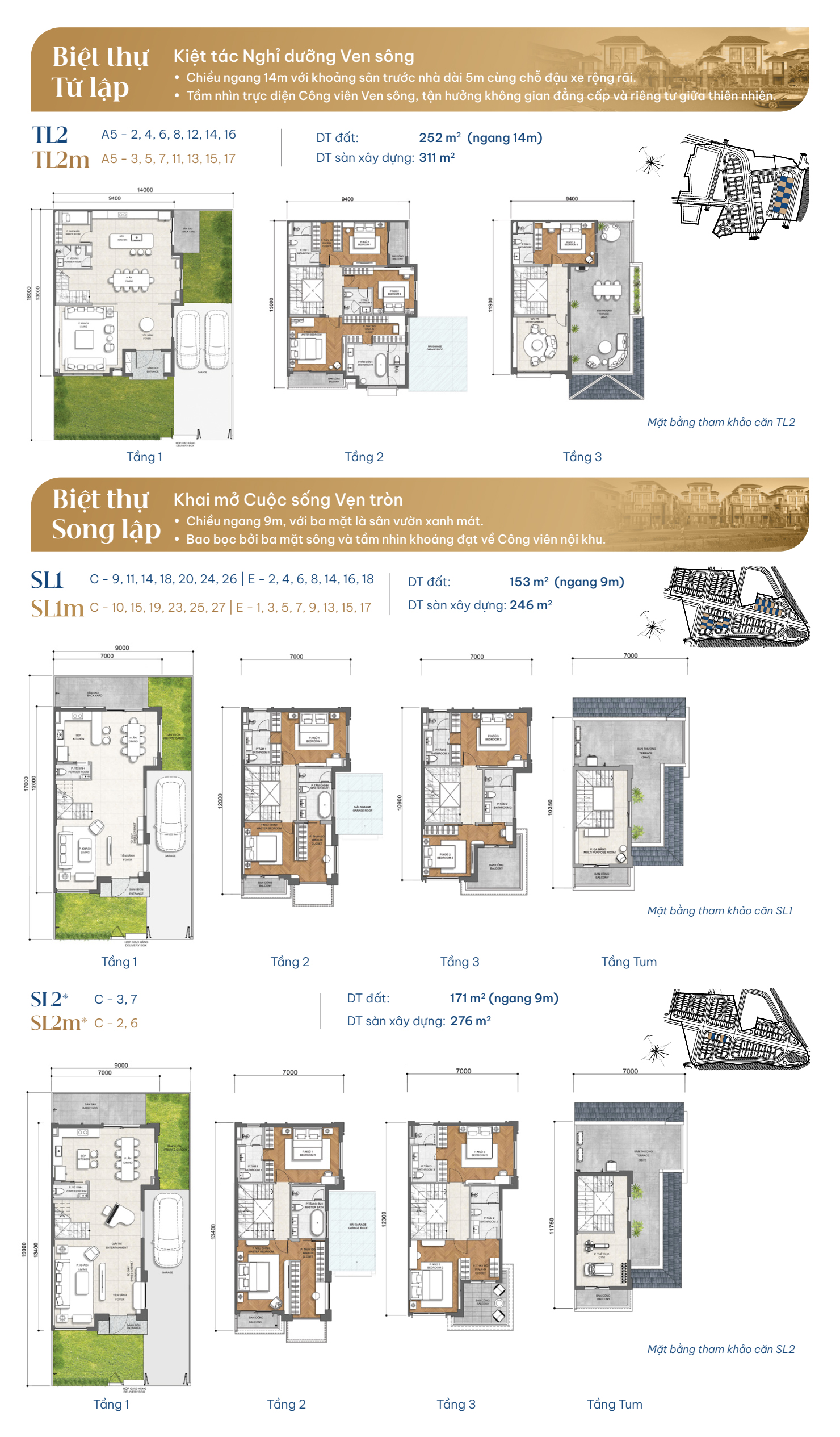 Gladia biệt thự tứ lập
