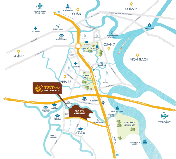 Vị trí dự án T&T City Millennia