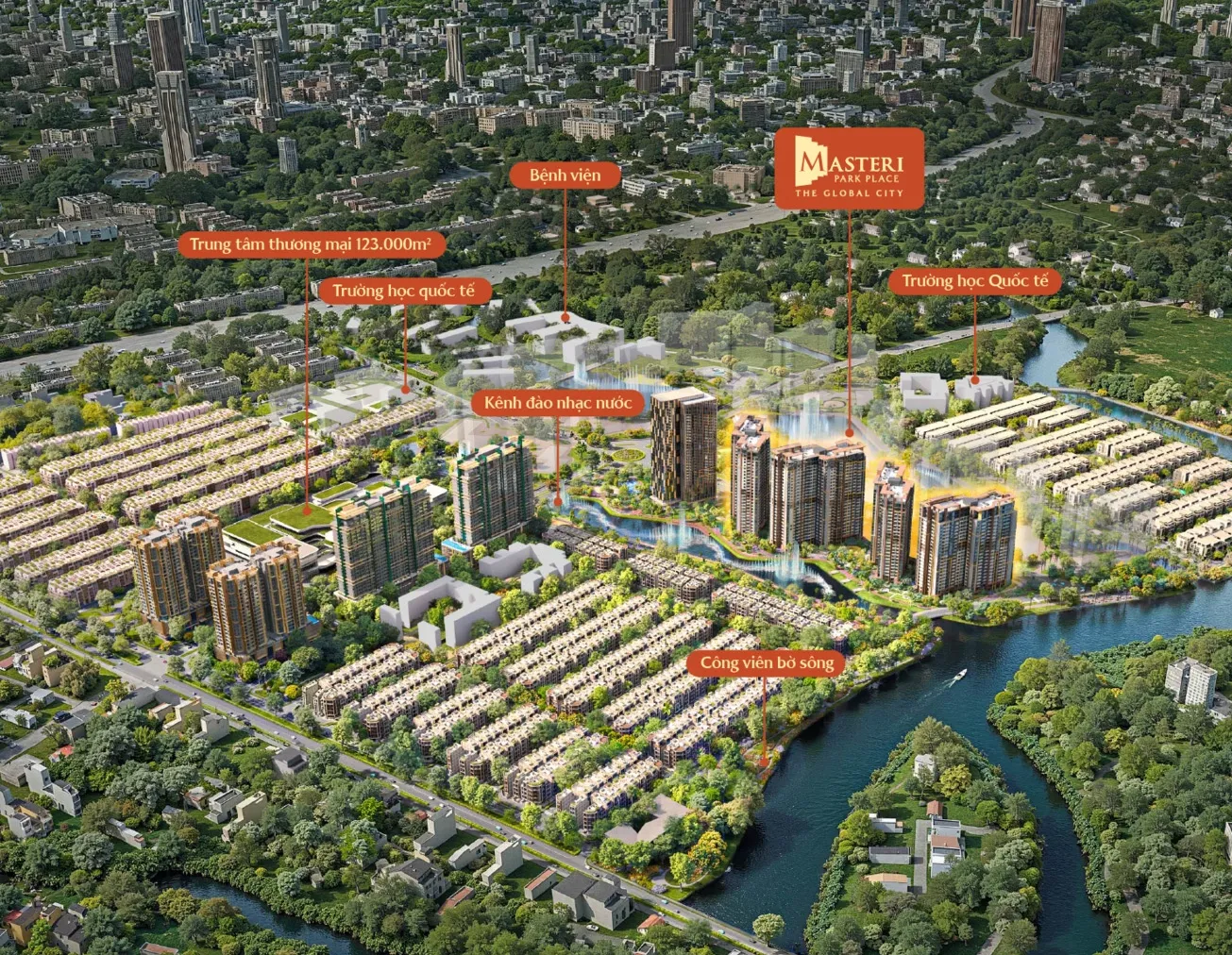 Vị trí dự án Masteri Park Place – The Global City